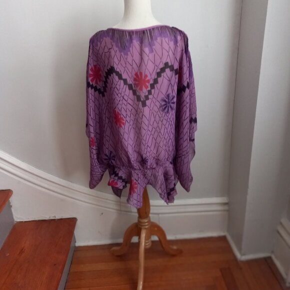 ZANDRA RHODES AT TOPSHOP CAFTAN TOP 6 M - Picture 2 of 12